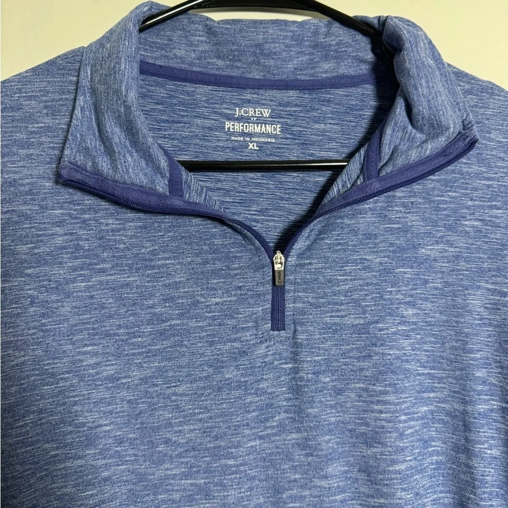J.Crew Performance 1/4 Zip Pullover XL Blue Athletic Shirt